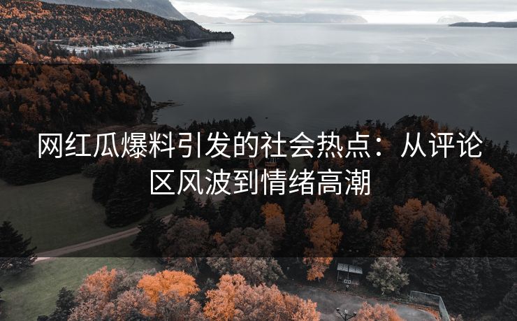 网红瓜爆料引发的社会热点：从评论区风波到情绪高潮