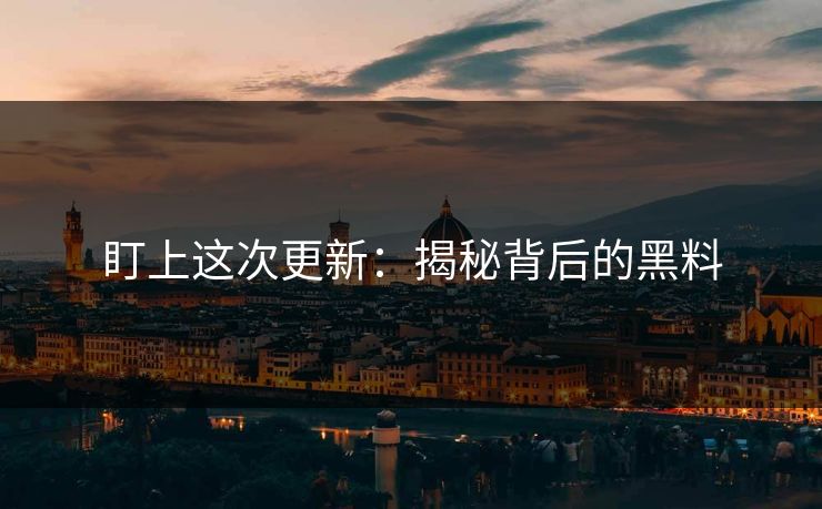 盯上这次更新：揭秘背后的黑料